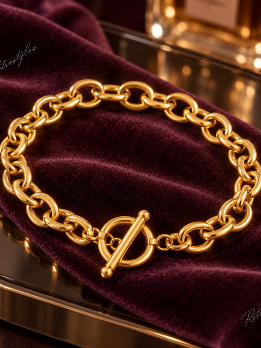 7" Womens 14K Gold Chain Link Style Bracelet 14 Karat Silver Jewelry NEW 7 inch